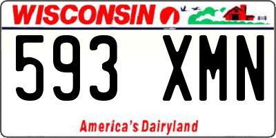WI license plate 593XMN