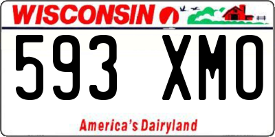 WI license plate 593XMO