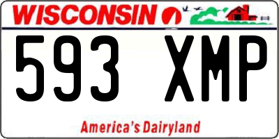 WI license plate 593XMP