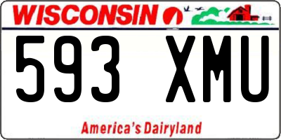 WI license plate 593XMU