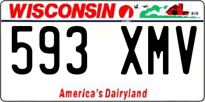 WI license plate 593XMV