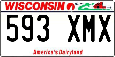 WI license plate 593XMX