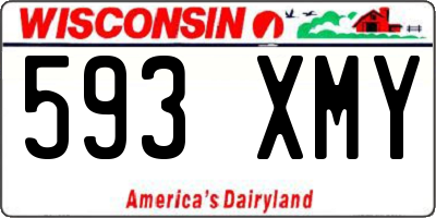 WI license plate 593XMY