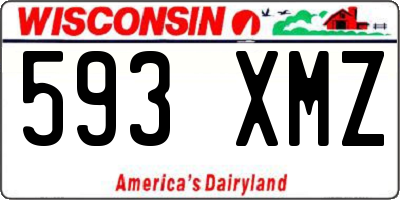 WI license plate 593XMZ