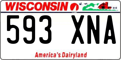 WI license plate 593XNA