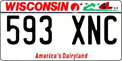 WI license plate 593XNC