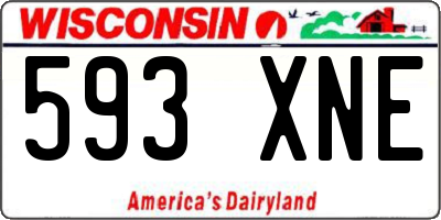 WI license plate 593XNE