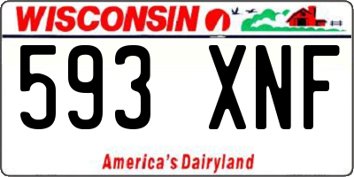 WI license plate 593XNF