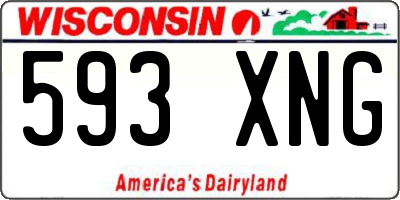 WI license plate 593XNG