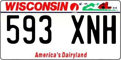 WI license plate 593XNH