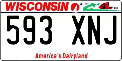 WI license plate 593XNJ