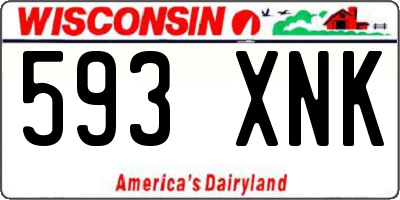 WI license plate 593XNK