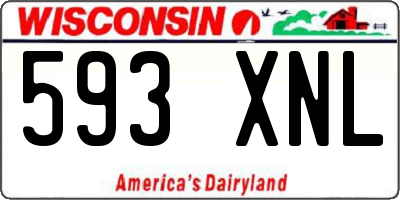 WI license plate 593XNL