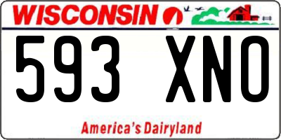 WI license plate 593XNO