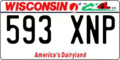 WI license plate 593XNP