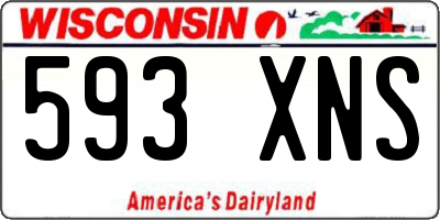 WI license plate 593XNS