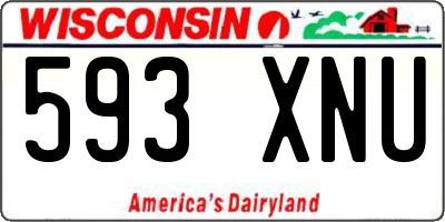 WI license plate 593XNU