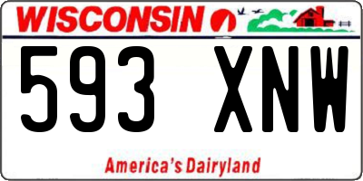WI license plate 593XNW