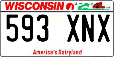 WI license plate 593XNX
