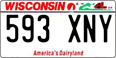 WI license plate 593XNY