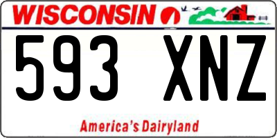 WI license plate 593XNZ
