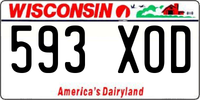 WI license plate 593XOD