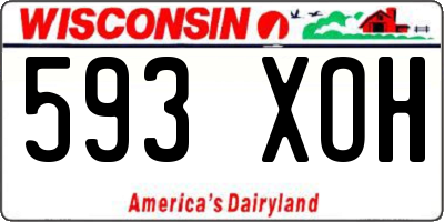 WI license plate 593XOH