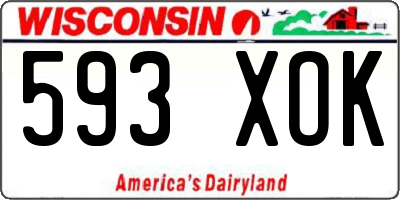 WI license plate 593XOK