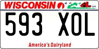 WI license plate 593XOL