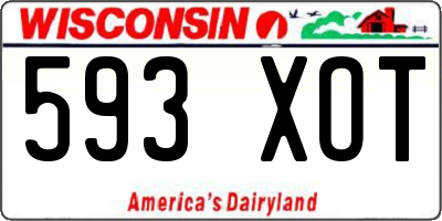 WI license plate 593XOT