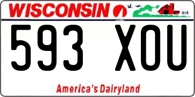 WI license plate 593XOU