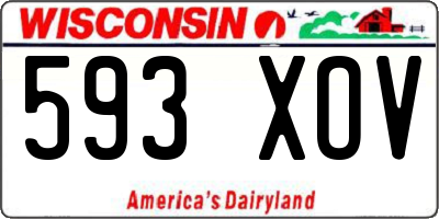 WI license plate 593XOV