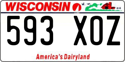 WI license plate 593XOZ