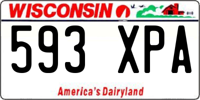 WI license plate 593XPA