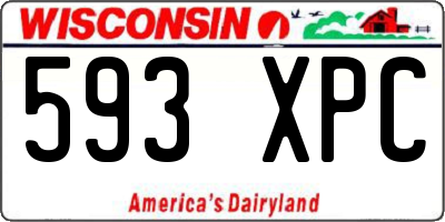 WI license plate 593XPC