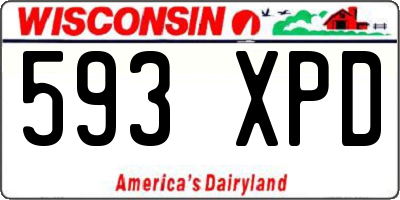 WI license plate 593XPD