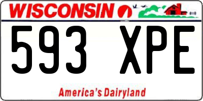 WI license plate 593XPE