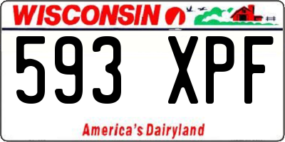 WI license plate 593XPF
