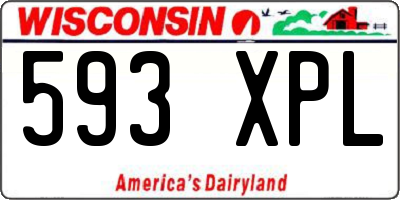 WI license plate 593XPL
