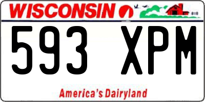 WI license plate 593XPM