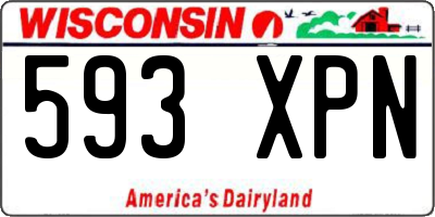 WI license plate 593XPN