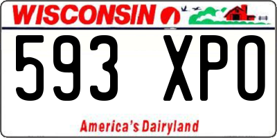 WI license plate 593XPO