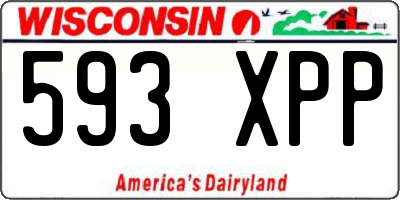 WI license plate 593XPP