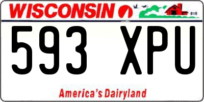WI license plate 593XPU