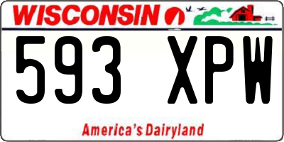 WI license plate 593XPW