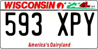 WI license plate 593XPY