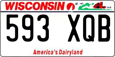 WI license plate 593XQB