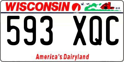WI license plate 593XQC