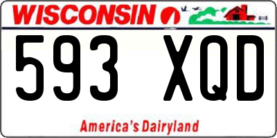 WI license plate 593XQD