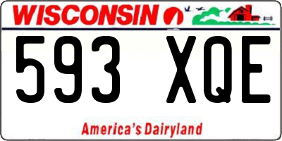 WI license plate 593XQE